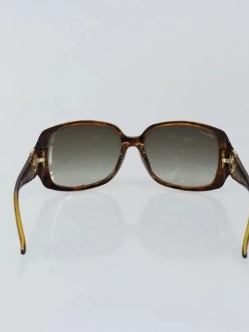 GUCCI Interlocking G Sunglasses Plastic Brown Auth SW1673